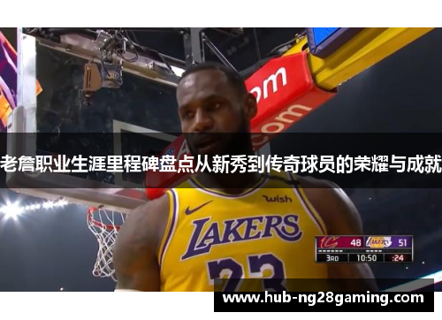 老詹职业生涯里程碑盘点从新秀到传奇球员的荣耀与成就